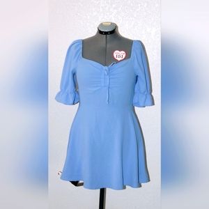 Summer Blue Short A-Line Dress